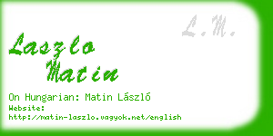 laszlo matin business card